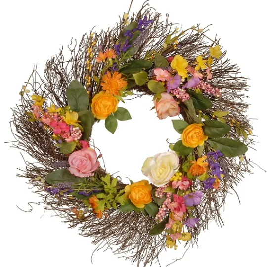 Kirkland's Home Spring Wildflower Wreath- Wreaths