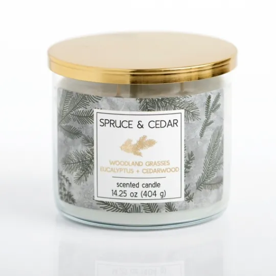 Kirkland's Home Spruce And Cedar Triple Wick Jar Candle- Candles