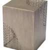 Kirkland's Home Square Antique Gold Metal Accent Table- Accent & End Tables