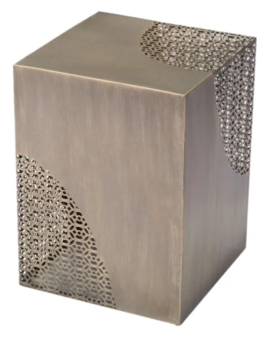 Kirkland's Home Square Antique Gold Metal Accent Table- Accent & End Tables