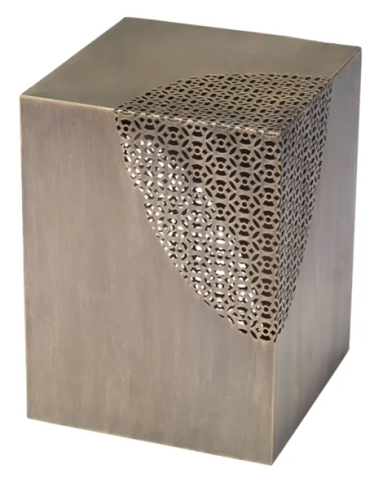 Kirkland's Home Square Antique Gold Metal Accent Table- Accent & End Tables