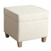 Kirkland's Home Square Oatmeal Storage Ottoman- Benches & Ottomans