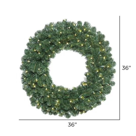 Kirkland's Home Square Oregon Fir Warm White Wide Bulb Wreath- Wreaths