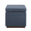 Kirkland's Home Square Sherpa Upholstered Storage Ottoman- Benches & Ottomans