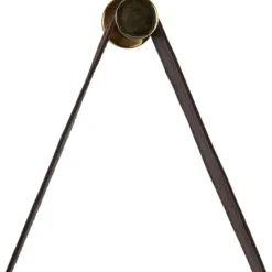 Kirkland's Home Stainless Steel Leather Strap Wall Clock- Clocks