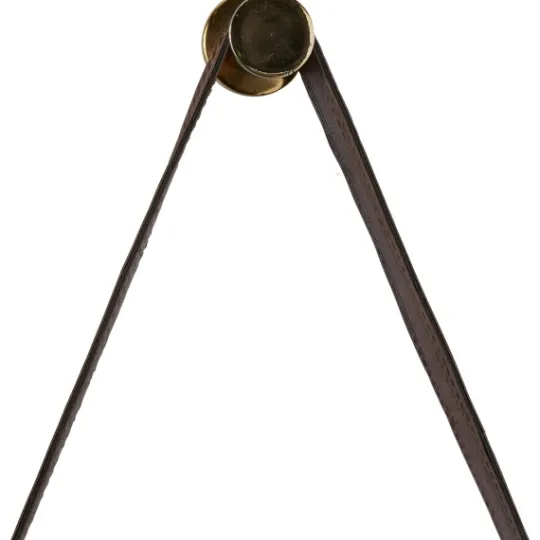 Kirkland's Home Stainless Steel Leather Strap Wall Clock- Clocks
