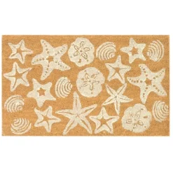 Kirkland's Home Starfish And Sand Dollars Coir Doormat- Doormats