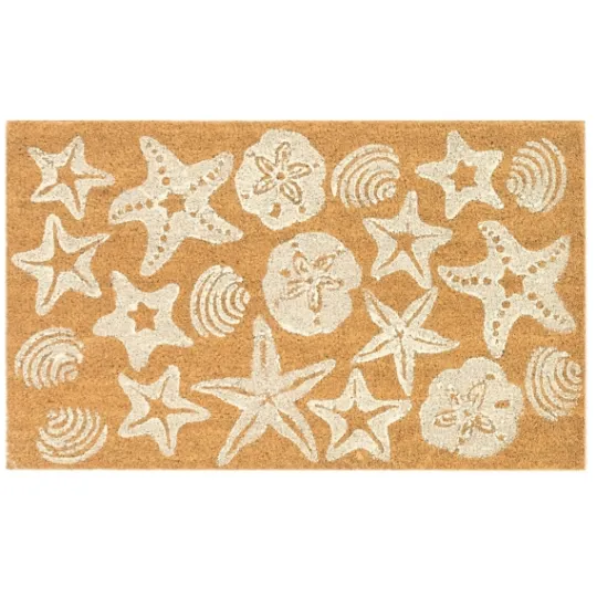 Kirkland's Home Starfish And Sand Dollars Coir Doormat- Doormats