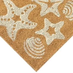Kirkland's Home Starfish And Sand Dollars Coir Doormat- Doormats