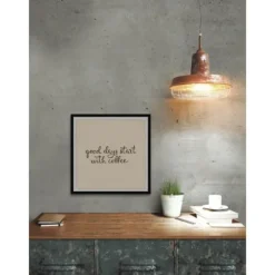 Kirkland's Home Start With Coffee Framed Wall Plaque- Wall Quotes & Signs