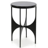 Kirkland's Home Steel And Marble Lazer Cut Side Table- Accent & End Tables