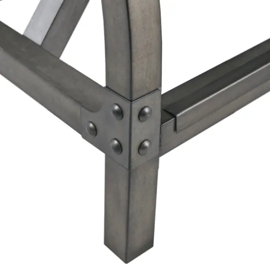 Kirkland's Home Steel Gray Rounded Back Industrial Counter Stool- Bar Stools & Counter Height Stools