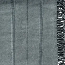 Kirkland's Home Steel Woven Stripes Cotton Throw- Blankets & Throws