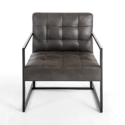 Kirkland's Home Steele Wyatt Faux Leather Accent Chair- Accent Chairs