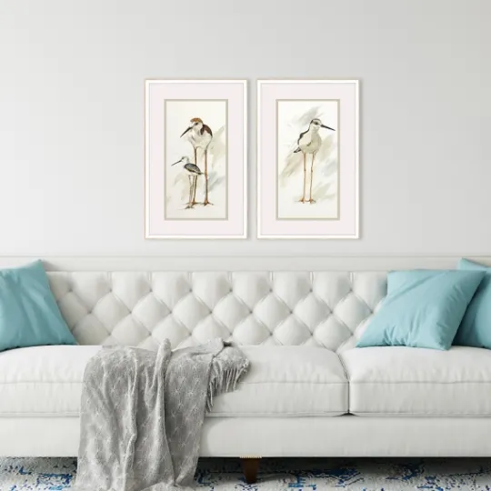 Kirkland's Home Stilt Birds Framed Art Prints, Set Of 2- Framed Art
