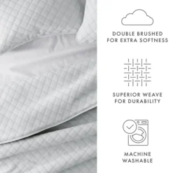 Kirkland's Home Stitched Diamond 3-Pc. King Quilt Set- Quilts