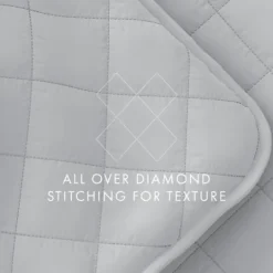 Kirkland's Home Stitched Diamond 3-Pc. King Quilt Set- Quilts