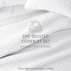 Kirkland's Home Stitched Diamond 3-Pc. King Quilt Set- Quilts