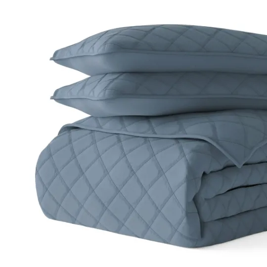 Kirkland's Home Stitched Diamond 3-Pc. Queen Quilt Set- Quilts