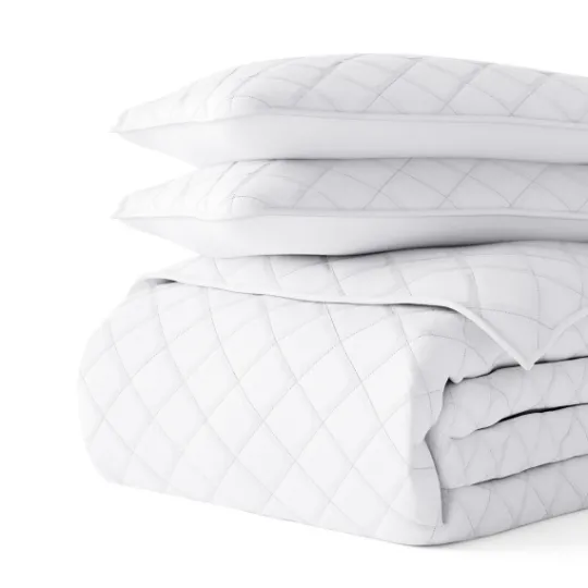 Kirkland's Home Stitched Diamond 3-Pc. Queen Quilt Set- Quilts
