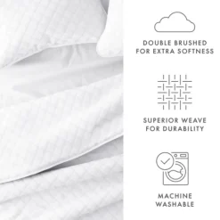 Kirkland's Home Stitched Diamond 3-Pc. Queen Quilt Set- Quilts