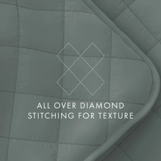 Kirkland's Home Stitched Diamond 3-Pc. Queen Quilt Set- Quilts