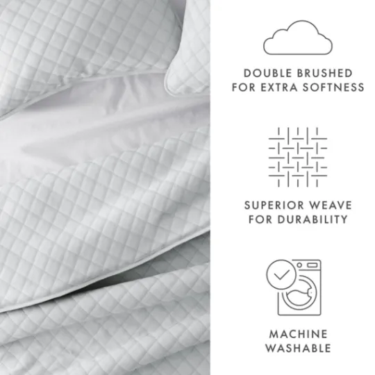 Kirkland's Home Stitched Diamond 2-Pc. Twin Quilt Set- Quilts