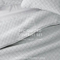 Kirkland's Home Stitched Diamond 2-Pc. Twin Quilt Set- Quilts