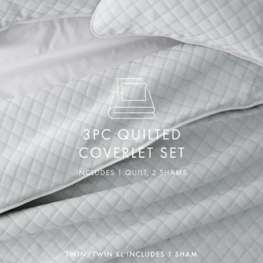 Kirkland's Home Stitched Diamond 2-Pc. Twin Quilt Set- Quilts