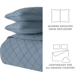 Kirkland's Home Stitched Diamond 2-Pc. Twin Quilt Set- Quilts