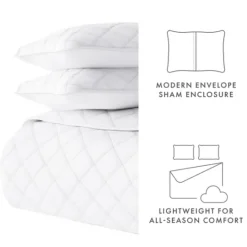 Kirkland's Home Stitched Diamond 2-Pc. Twin Quilt Set- Quilts