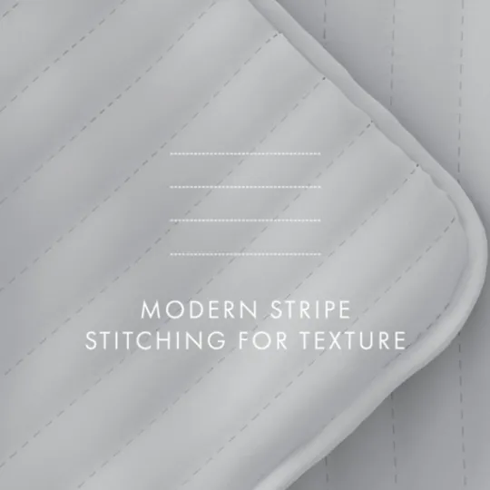 Kirkland's Home Stitched Stripes 3-Pc. King Quilt Set- Quilts