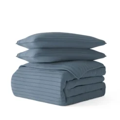 Kirkland's Home Stitched Stripes 3-Pc. King Quilt Set- Quilts