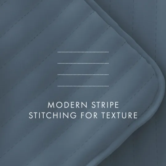 Kirkland's Home Stitched Stripes 3-Pc. King Quilt Set- Quilts