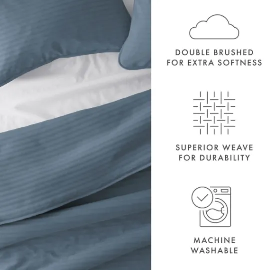 Kirkland's Home Stitched Stripes 3-Pc. Queen Quilt Set- Quilts