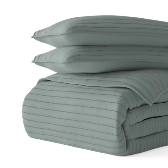 Kirkland's Home Stitched Stripes 2-Pc. Twin Quilt Set- Quilts