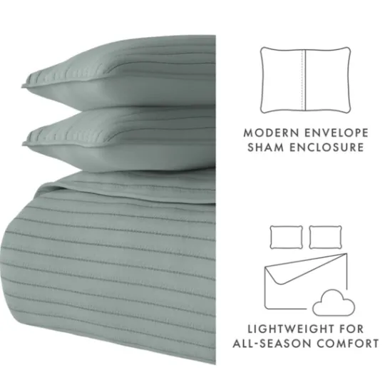 Kirkland's Home Stitched Stripes 2-Pc. Twin Quilt Set- Quilts