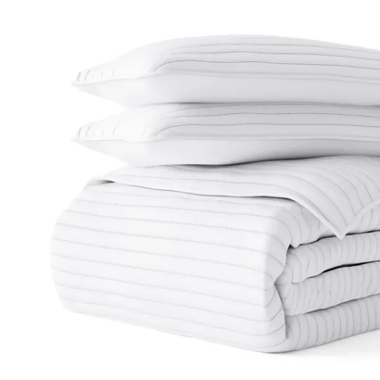 Kirkland's Home Stitched Stripes 2-Pc. Twin Quilt Set- Quilts