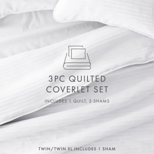 Kirkland's Home Stitched Stripes 2-Pc. Twin Quilt Set- Quilts