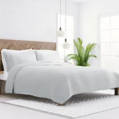 Kirkland's Home Stitched Stripes 2-Pc. Twin Quilt Set- Quilts