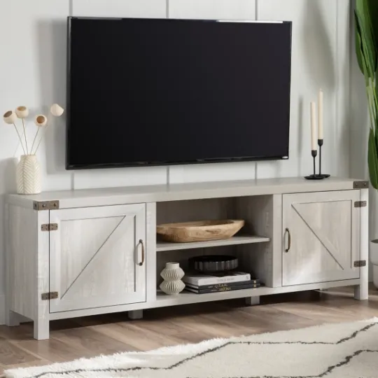 Kirkland's Home Stone Barn Door Tv Stand- Tv Stands & Media Consoles