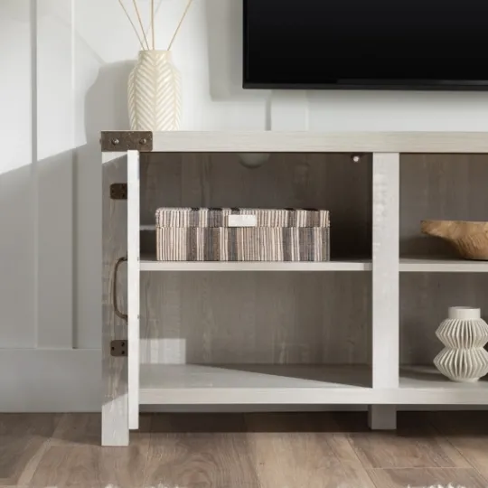 Kirkland's Home Stone Barn Door Tv Stand- Tv Stands & Media Consoles