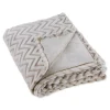 Kirkland's Home Stone Chevron Plush Throw- Blankets & Throws