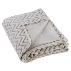 Kirkland's Home Stone Chevron Plush Throw- Blankets & Throws