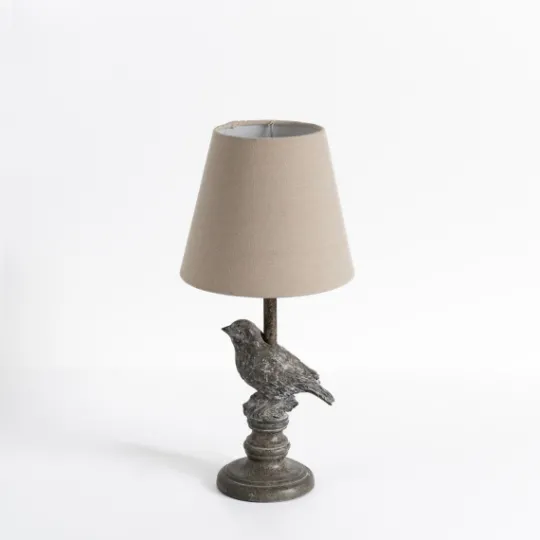 Kirkland's Home Stone Gray Perched Bird Table Lamp- Table Lamps
