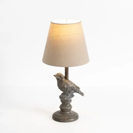 Kirkland's Home Stone Gray Perched Bird Table Lamp- Table Lamps