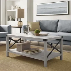 Kirkland's Home Stone Modern Farmhouse Coffee Table- Coffee Tables