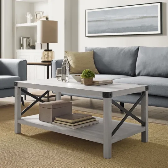 Kirkland's Home Stone Modern Farmhouse Coffee Table- Coffee Tables