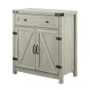 Kirkland's Home Stone Rustic Barndoor Cabinet- Cabinets & Sideboards