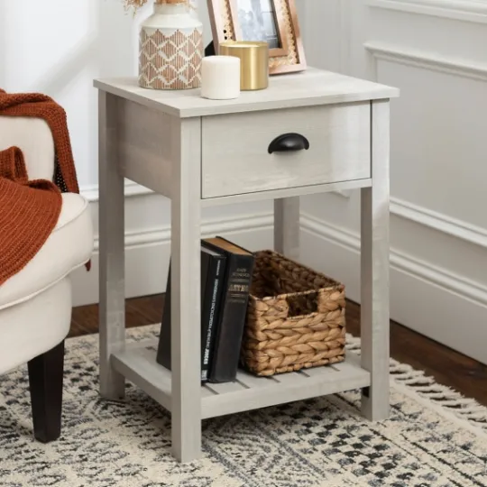 Kirkland's Home Stone Single Drawer Accent Table- Accent & End Tables
